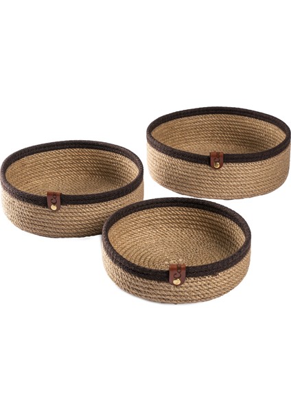 Natürel 3'lü Hasır Sepet Organizer Çok Amaçlı Düzenleyici modelleri