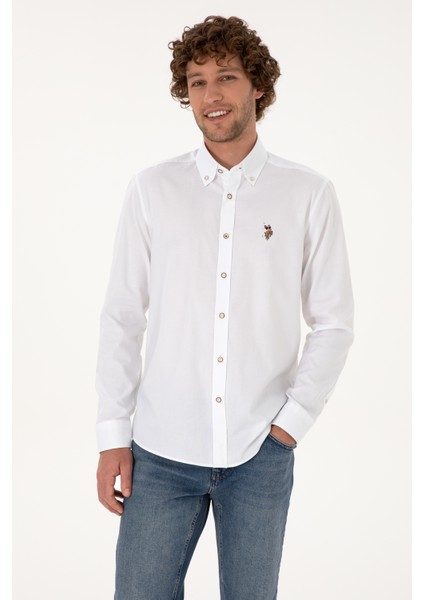 Erkek Beyaz Gömlek Basic 50316788-VR013