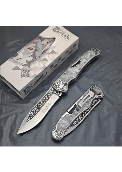 Columbia Işlemeli Çakı Sedef