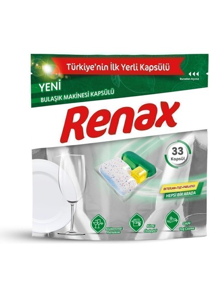 Bulaşık Makina Kapsülü (Tableti) 33'lü Yerli Ürün
