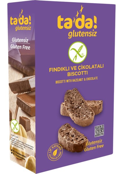 Glutensiz Fındıklı ve Çikolatalı Biscotti 110 gr 8694918010163