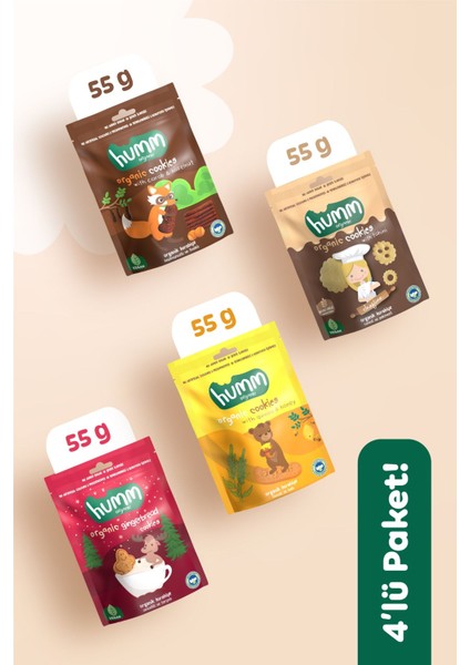 4'lü Tatlı Atıştırmalık Paketi 55 G x 4 Adet