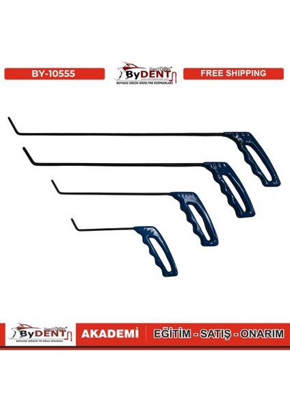 Pdr Boyasız Göçük Düzeltme 4 Parça Çubuk Seti