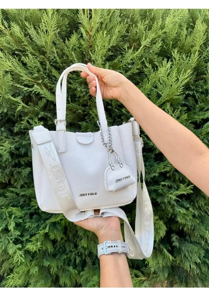 Kadın Lüks 3 Bölmeli Yumuşak Deri Şık Ayarlanabilir Askılı Omuz Çantası indirimleri