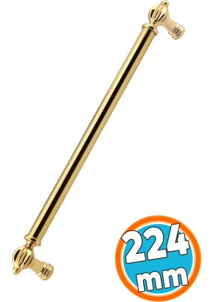 Mobilya Çekmece Mutfak Dolabı Dolap Kapak Kulpları Kulb Kulpu Metal Gold Altın Kulp 224 mm