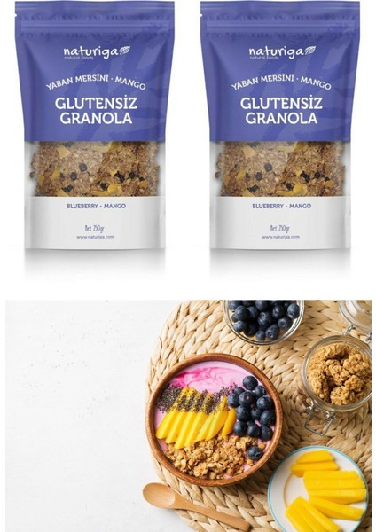 Glutensiz Yaban Mersini & Mango Granola