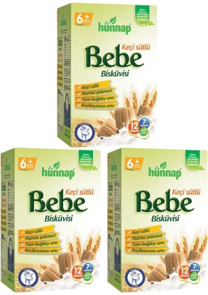 Keçi Sütü Bebe Bisküvi 3'lü