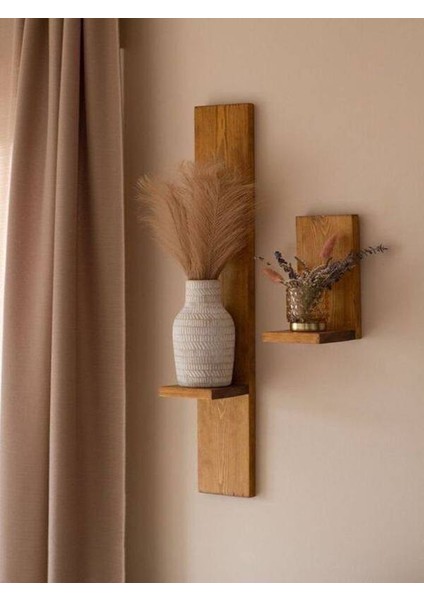 Camellia Koleksiyonu – 2’li Doğal Ahşap Raf - Pinterest Design