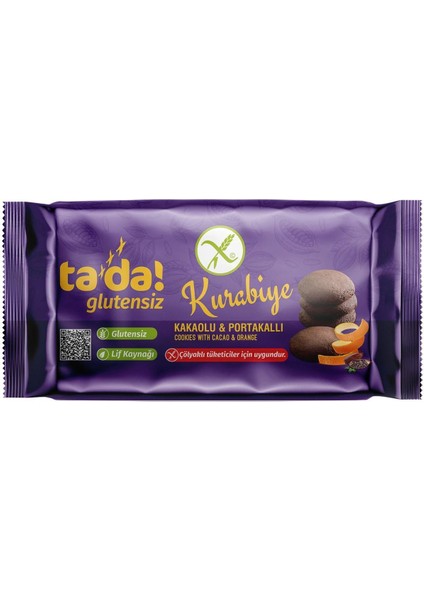 Glutensiz Kakaolu Portakallı Kurabiye 100 gr (Çölyaklı Tüketicler Için Uygun, Lif Kaynağı)