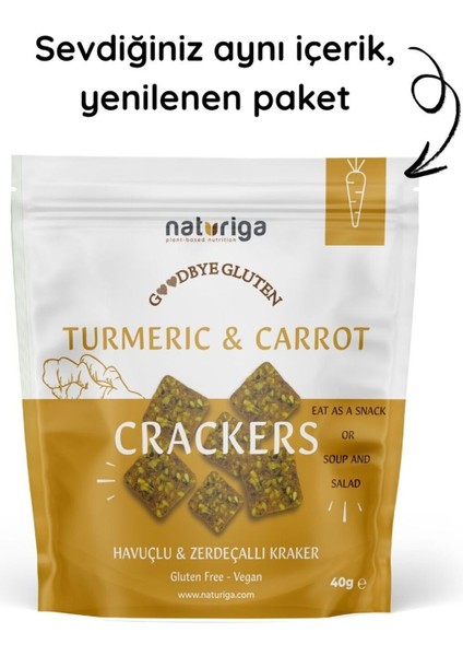 3'lü Set Havuçlu Zerdeçallı Kraker 40 gr modelleri