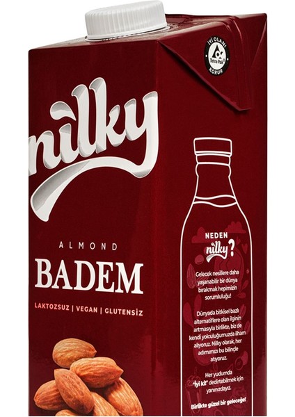 Badem Sütü Glütensiz Bitkisel Bazlı Laktosuz Vegan 12X1 Lt fiyatları