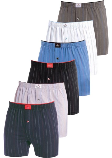 Erkek Boxer Çizgili, Düğmeli (%100 Pamuk) modelleri