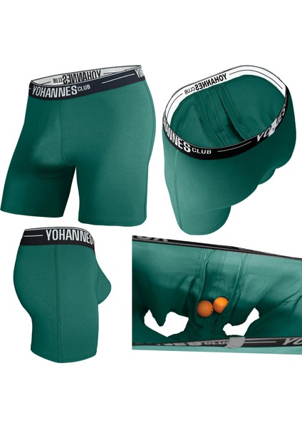 Erkek Özel Seperatörlü Pamuklu Boxer, 3'lü Paket - 3 Pack, Large, Bordo,yeşil,mavi fırsatları