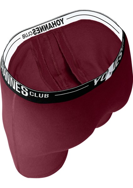 Erkek Özel Seperatörlü Pamuklu Boxer, 3'lü Paket - 3 Pack, Large, Bordo,yeşil,mavi