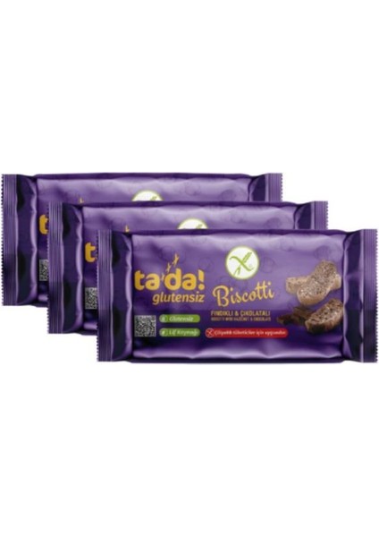 Glutensiz Gluten Free Fındıklı ve Çikolatalı Biscotti (3 Adet)