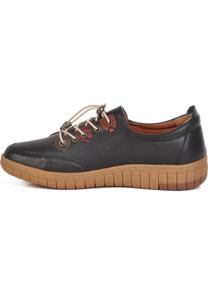401 Z Siyah Hakiki Deri Kadın Ortopedik Günlük Ayakkabı fiyatları