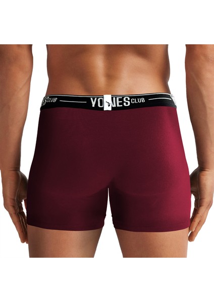 Erkek Özel Bölmeli Pamuklu Boxer, 3'lü Paket - 3 Pack, 2x-Large, Bordo,yeşil,mavi modelleri