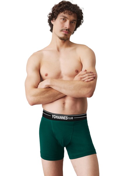 Erkek Özel Bölmeli Pamuklu Boxer, 3'lü Paket - 3 Pack, 2x-Large, Bordo,yeşil,mavi indirimleri