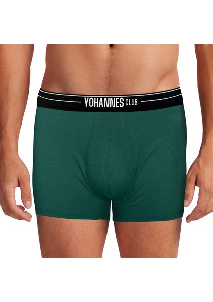 Erkek Özel Anatomik Pamuklu Boxer, 3'lü Paket - 3 Pack, X-Large, Bordo,yeşil,mavi modelleri