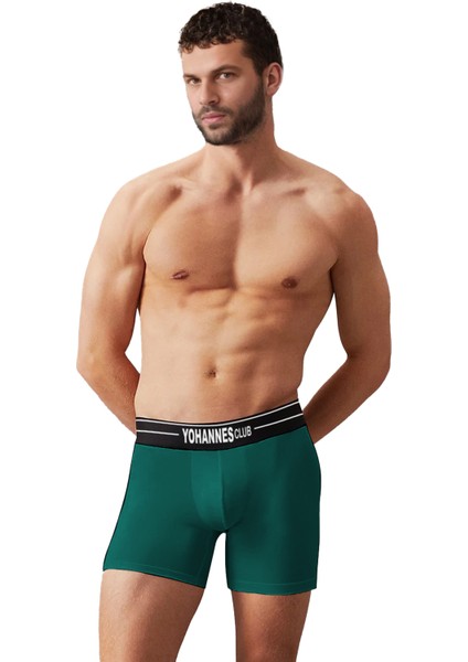 Erkek Özel Anatomik Pamuklu Boxer, 3'lü Paket - 3 Pack, X-Large, Bordo,yeşil,mavi