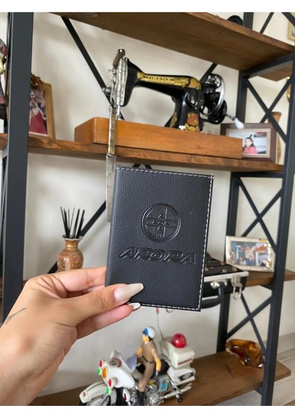 Arora Dikişli Araç Ruhsat Kılıfı Kabı Oto Ruhsatlık Araba Ruhsat Koruyucu