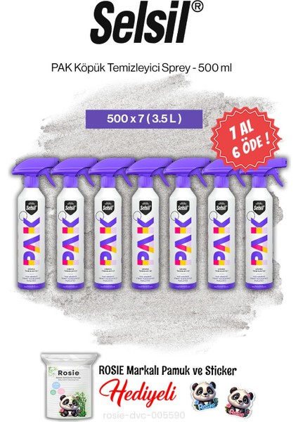 Pak Köpük Temizleyici Sprey 500 Ml, 7 Al 6 Öde ve Rosie Pamuk