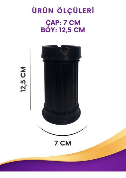 2 Adet Siyah Çizgili Dekoratif Plastik Kokusuz Yanmaz Küllük Kül Tablası fiyatları