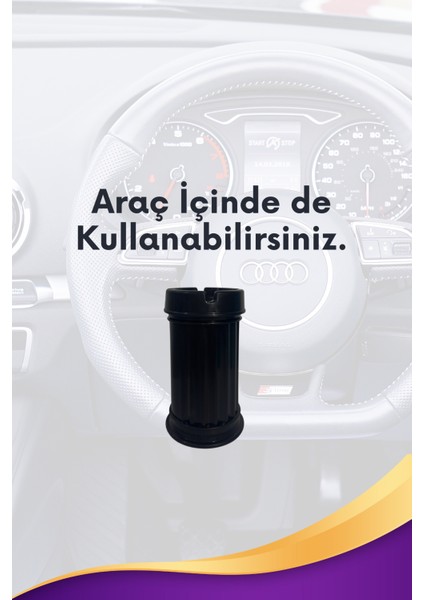 2 Adet Siyah Çizgili Dekoratif Plastik Kokusuz Yanmaz Küllük Kül Tablası indirimleri