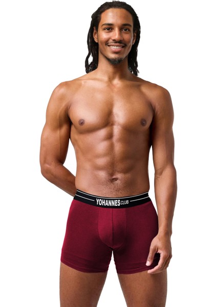 Erkek Özel Keseli Pamuklu Boxer,3'lü Paket - 3 Pack, Large, Bordo,yeşil,mavi