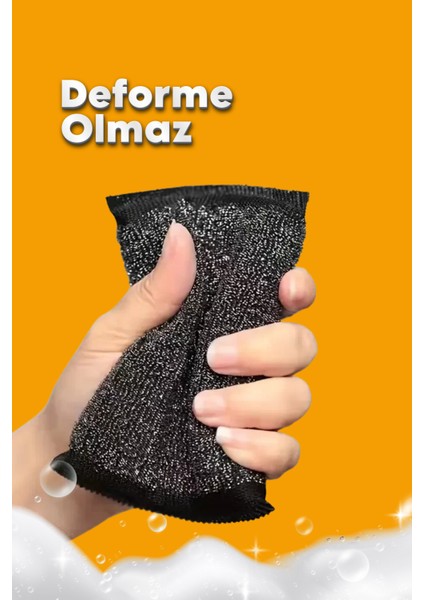 4 Adet Sihirli Inox Tel Bulaşık Süngeri – Paslanmaz Çelik, Yağ ve Kir Sökücü Sünger fırsatları