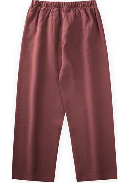 Mevsimlik Modal Pantolon 8-12 Yaş Bordo