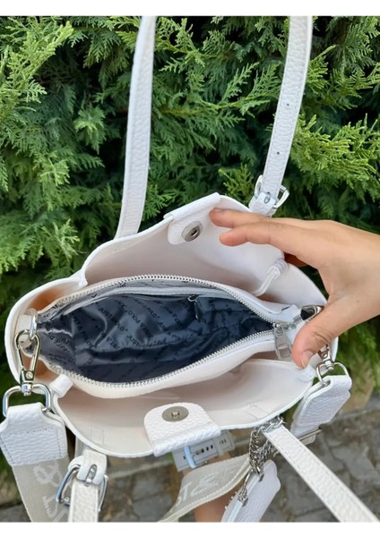 Kadın Lüks 3 Bölmeli Yumuşak Deri Şık Ayarlanabilir Askılı Omuz Çantası fırsatları