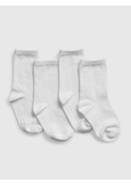 Bebek Beyaz Crew 4'lü Çorap Seti fiyatları