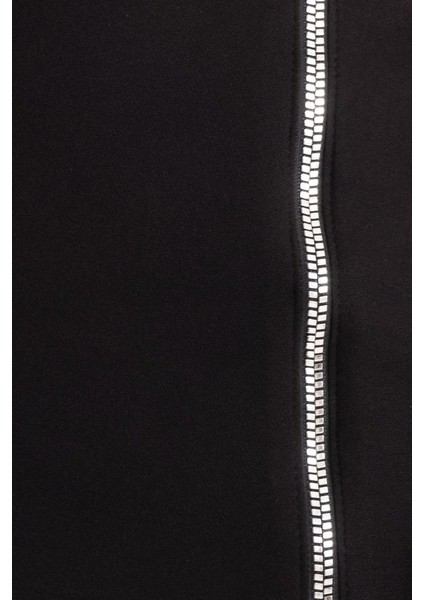 Kadın Orta Yükseklikte Fermuarlı Mini Etek Black indirimleri