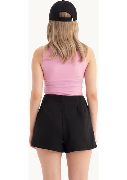 Kadın Halter Boyun Kesik Detaylı Crop Tank Top Pink fiyatları