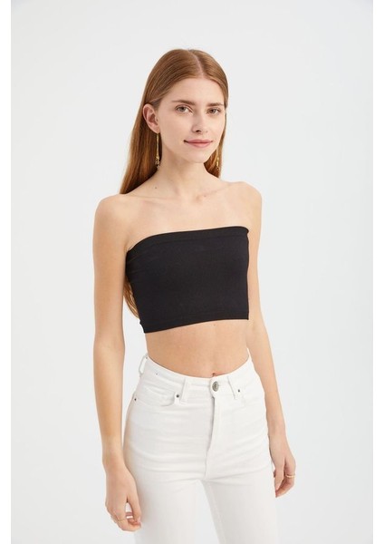 Kadın Askısız Temel Kısa Üst Black fiyatları