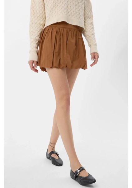Kadın Mini Şortlu Balon Etek Brown fiyatları