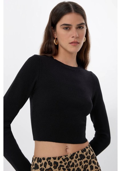 Kadın Temel Örme Üst Black fiyatları