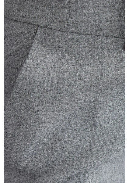 Kadın Yüksek Bel Düz Bacak Pantolon Gri indirimleri