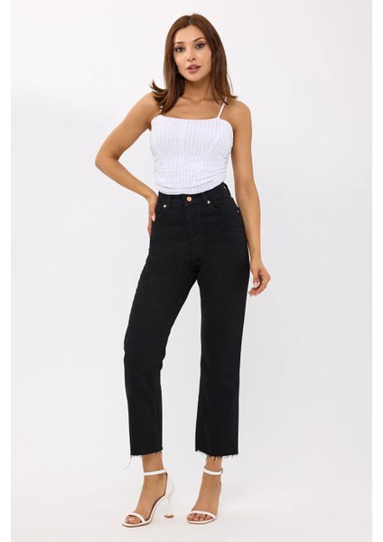 Kadın Sırt Detaylı Taş Süslemeli İnce Askılı Üst Beyaz modelleri