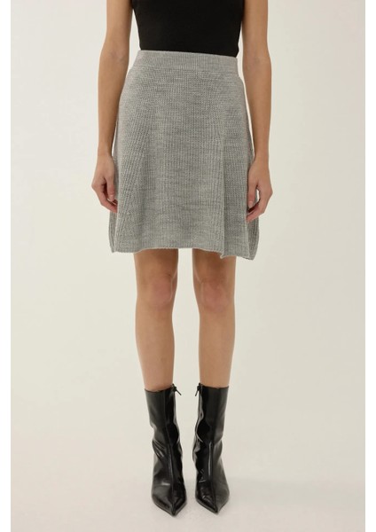 Kadın Triko Mini Etek Grey fiyatları