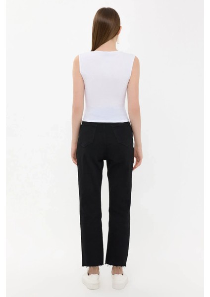 Kadın Kolsuz Pamuk Yuvarlak Yakalı Elmaslı Üst White indirimleri