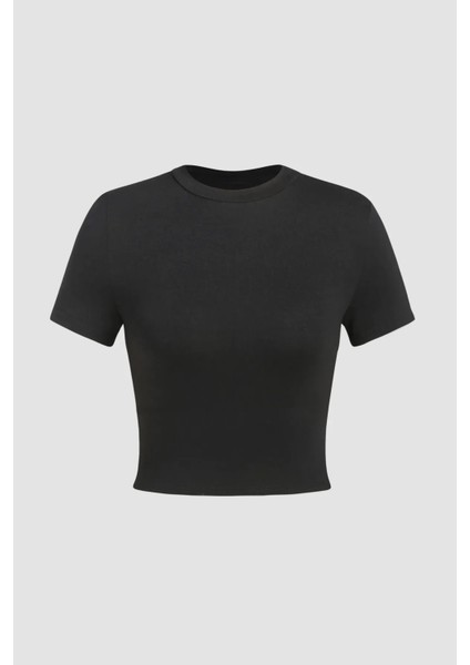 Kadın Basic Tişört Black