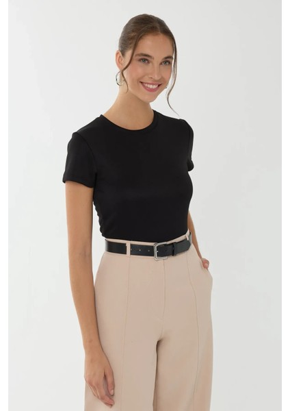 Kadın Basic Tişört Black fırsatları