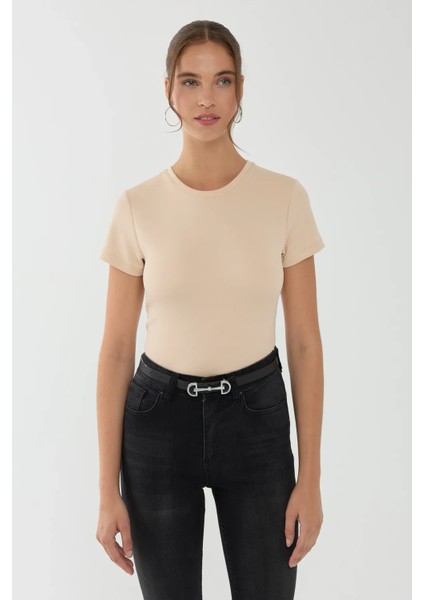 Kadın Basic Tişört Natural fiyatları