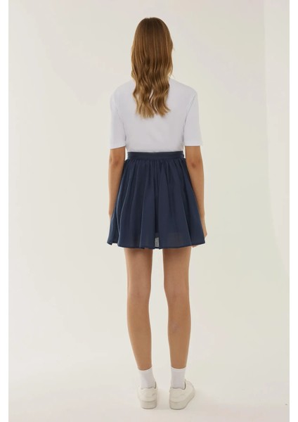 Kadın Volanlı Mini Etek Lacivert fırsatları