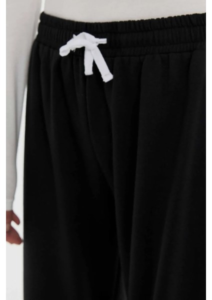Kadın Kalp Detaylı Pantolon Black