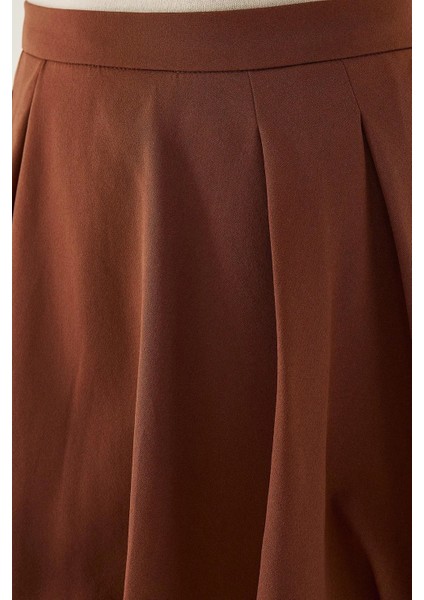 Kadın Mini Balon Etek Kestane Kahvesi indirimleri