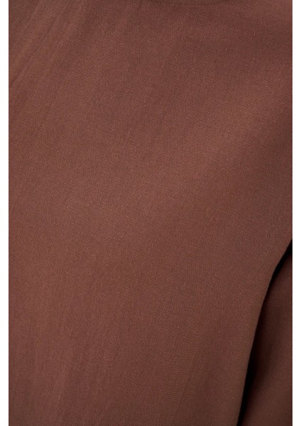 Kadın Keten Karışımı Çikolata Kahverengi Üst Kestane Kahvesi indirimleri