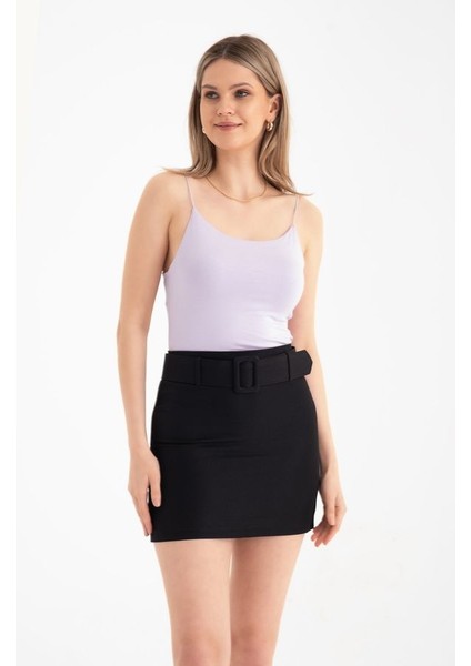 Kadın Askılı Crop Basic Kısa Bluz Purple modelleri